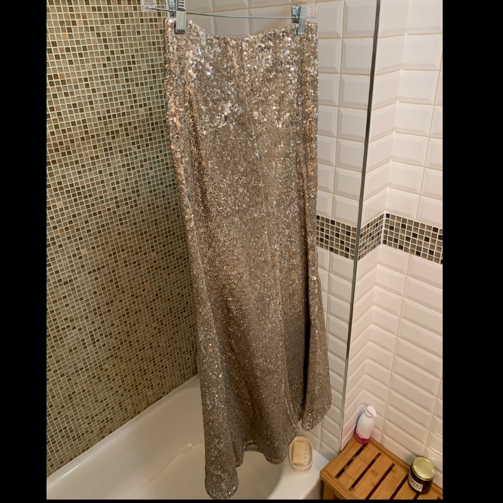 Anthropologie sequined long skirt